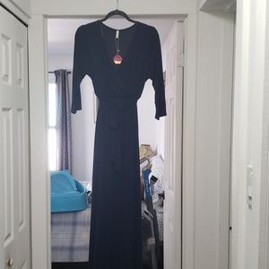 Navy blue maternity dress